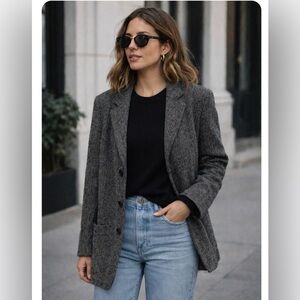 Marina Rinaldi Women's Wool Blazer Made in Italy Jacket Size 33 Women's Size 24